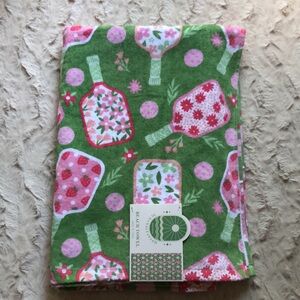 Envogue Green and Pink PICKLEBALL Beach Towel